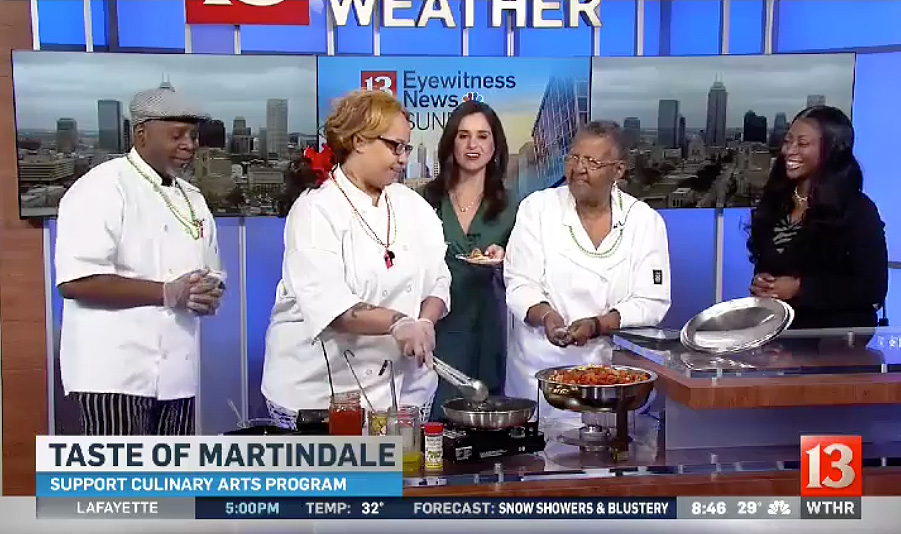 Edna Martin Christian Center's culinary arts program highlighted on WTHR's Saturday Sunrise show.