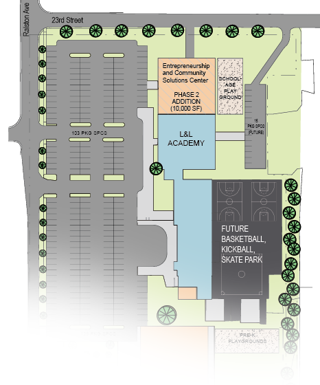 Edna Martin Christian Center's Leadership & Legacy Campus site plan